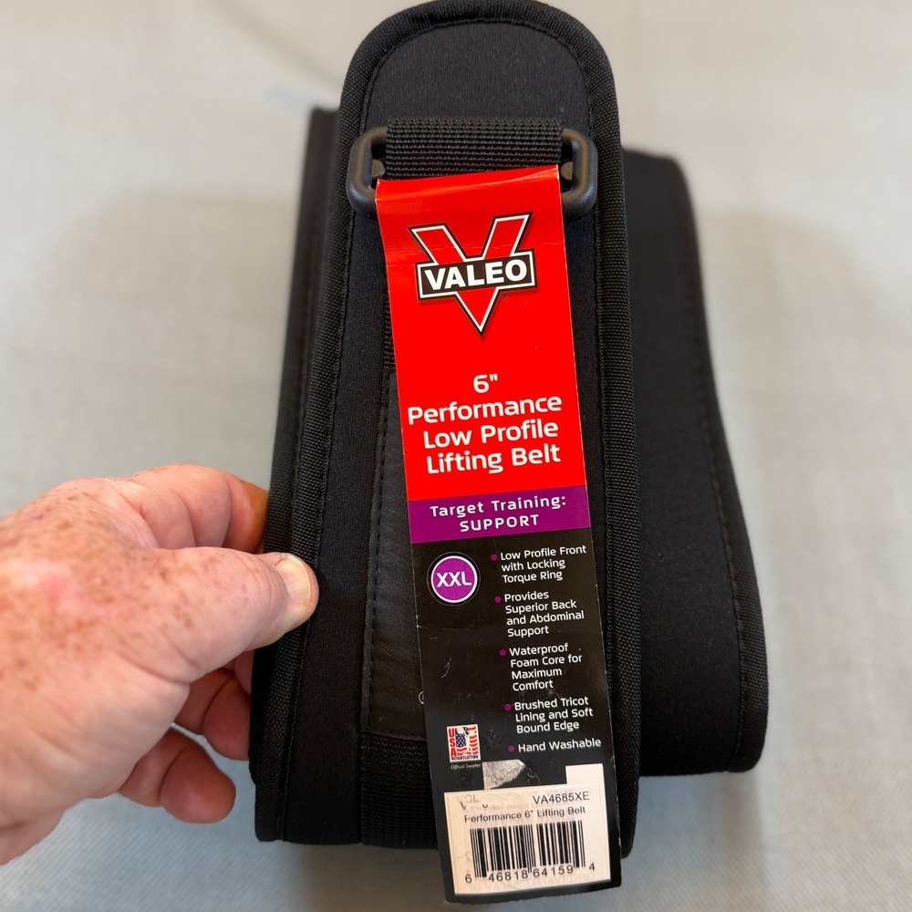 Valeo 6" Performance Low Profile Lifting Belt XXL Black VA4685XE Model VLP 2497